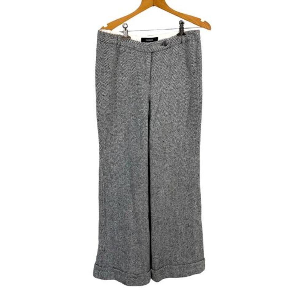 Vintage‎ 90s Express Juniors Women Wool Blend Cuffed Pants 5/6 Preppy Minimalist